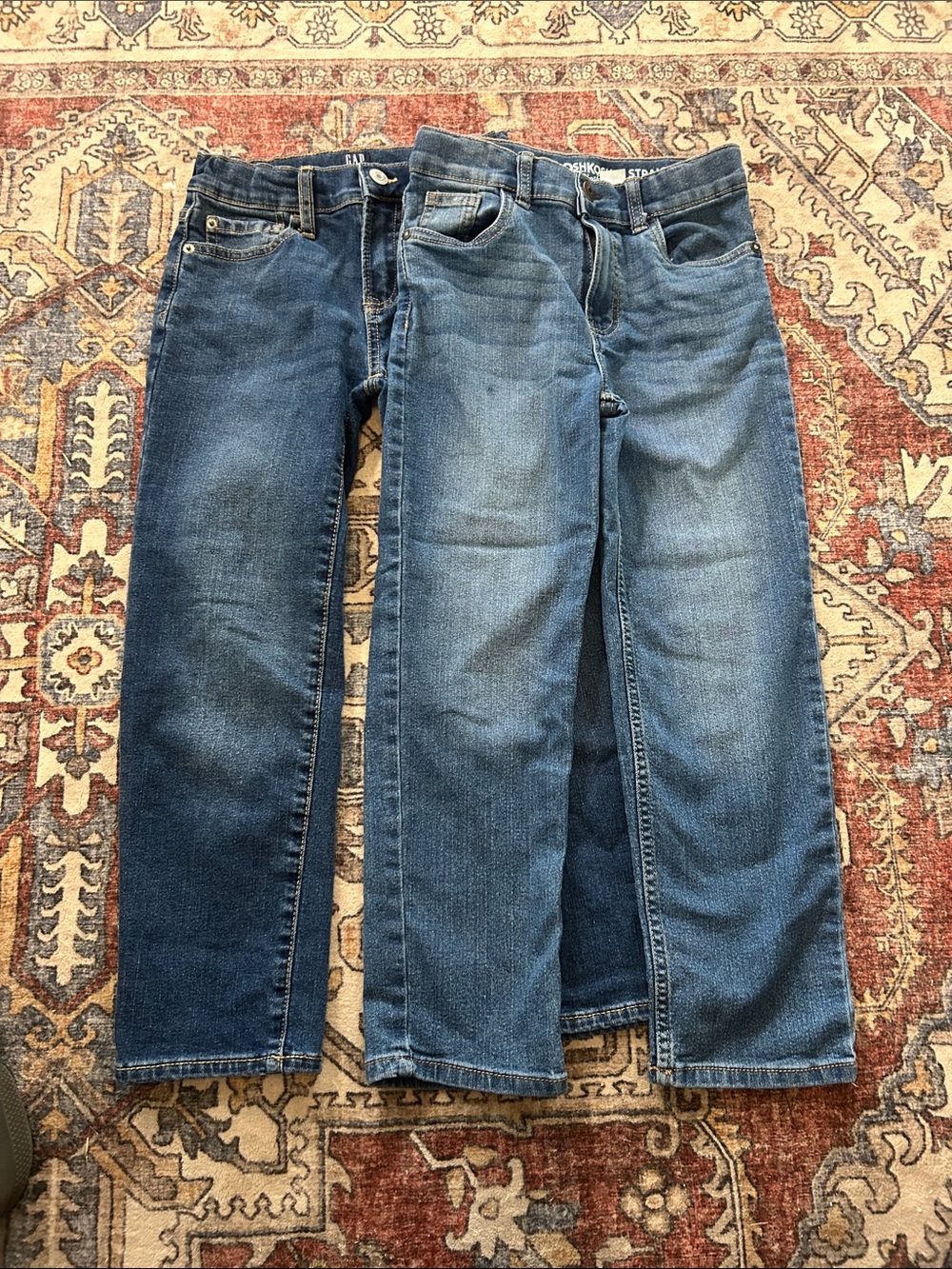 GAP Men's Straight Jeans Trio in Medium and Dark Blue Washes
